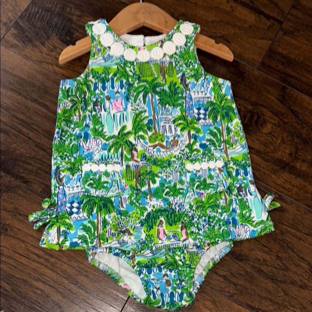 Lilly Pulitzer Green and Blue Kids Matching Set